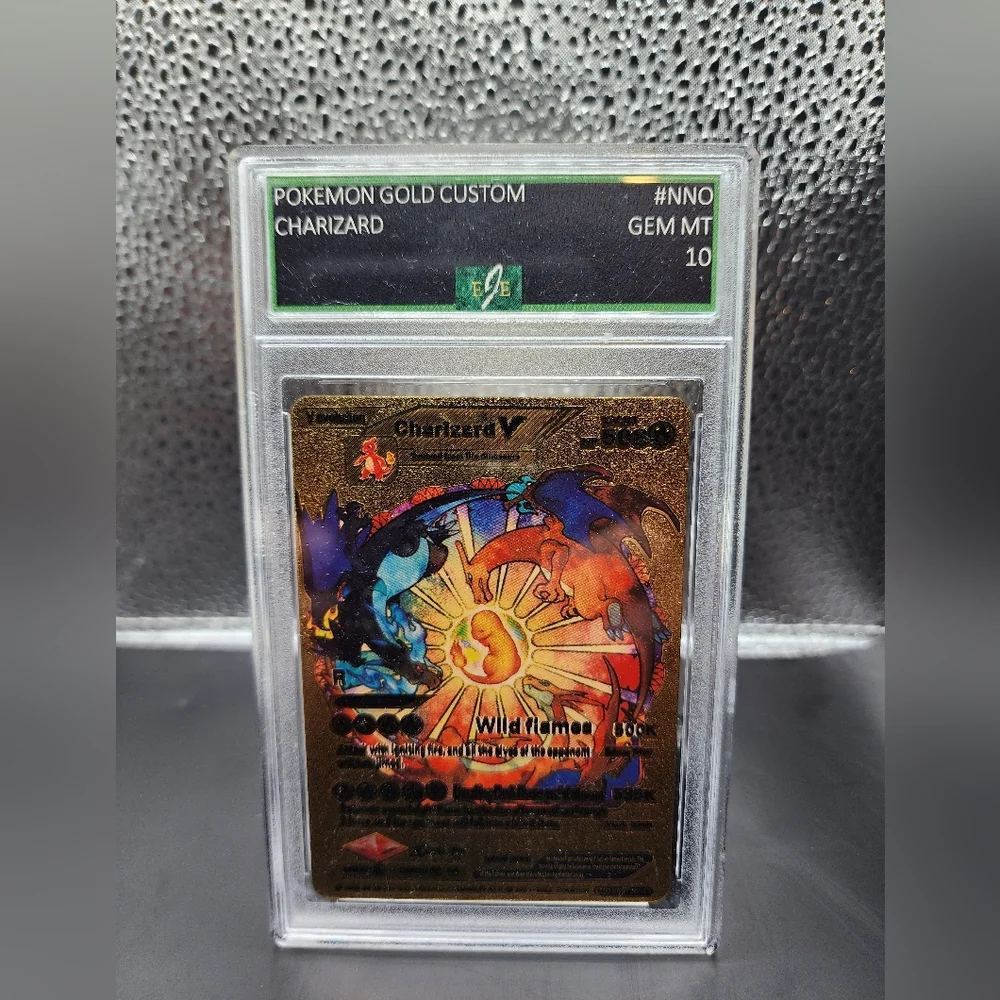 Pokmon | Other | Pokemon Tcg Charizard V Wild Flames Fan Art Gold Foil Card  Smp2643 Gem Mt | Poshmark